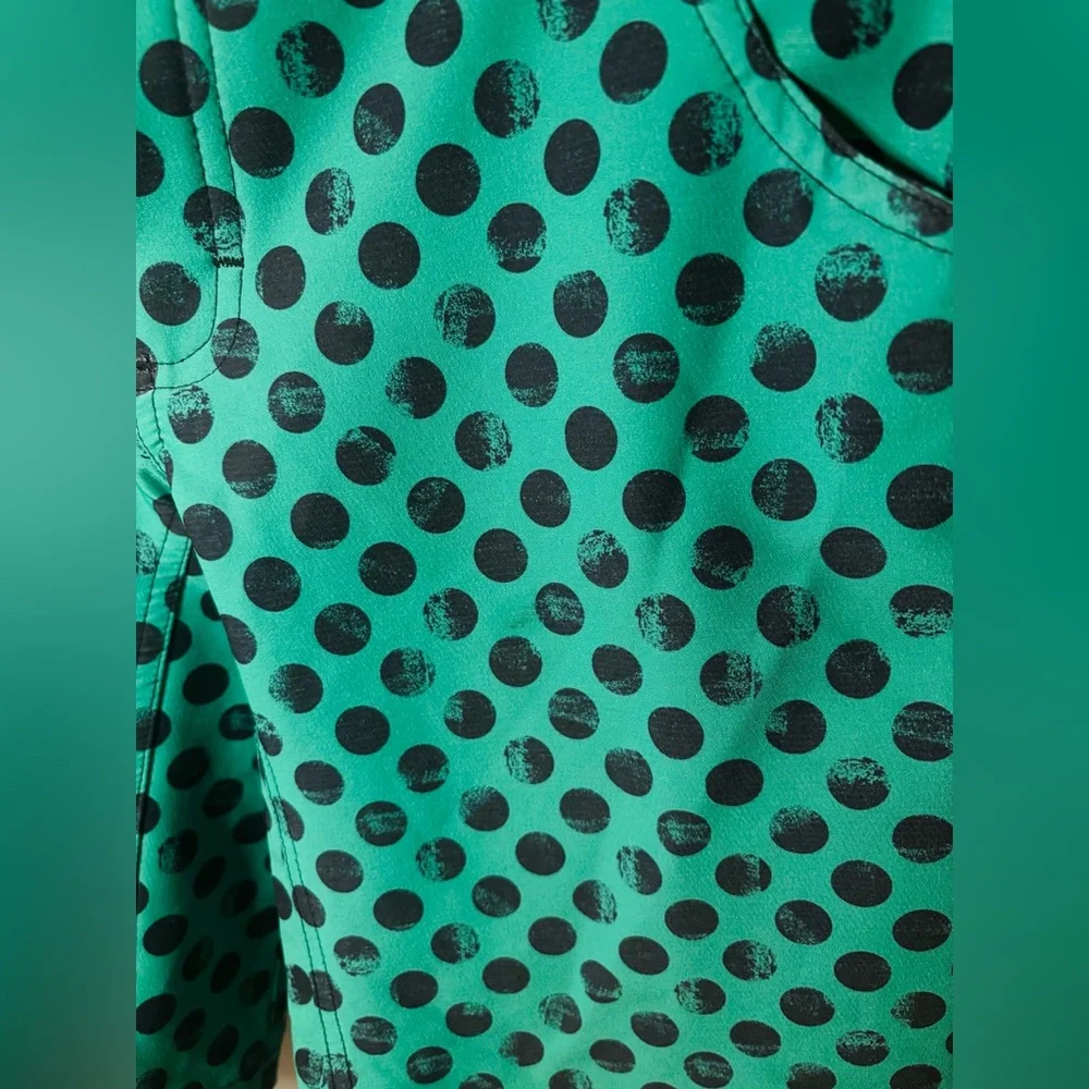 Shredly Polka Dot Bike Shorts - Teal and Black